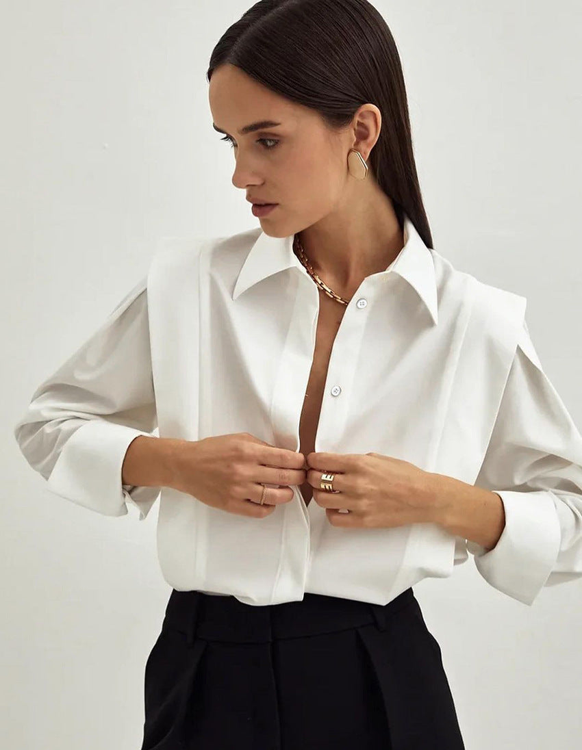 Women’s Shirt with Spread Collar