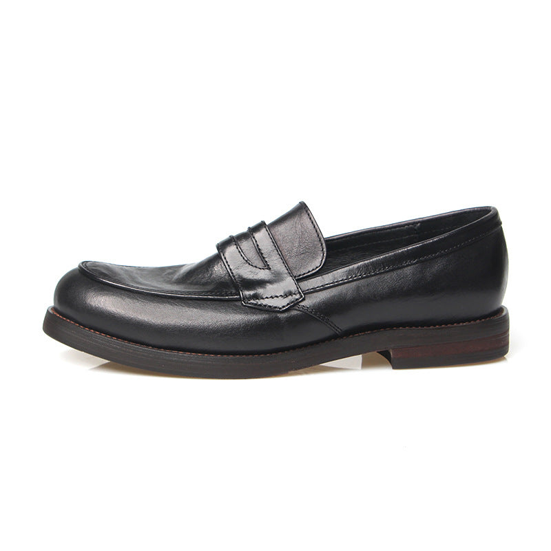Leather Loafers with Low Heel
