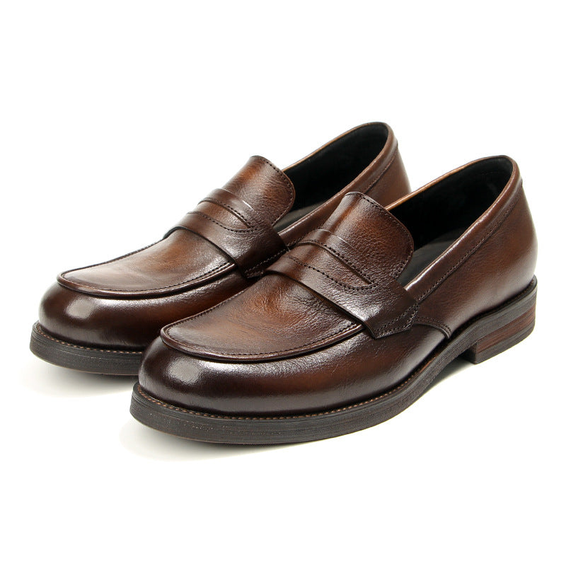 Leather Loafers with Low Heel