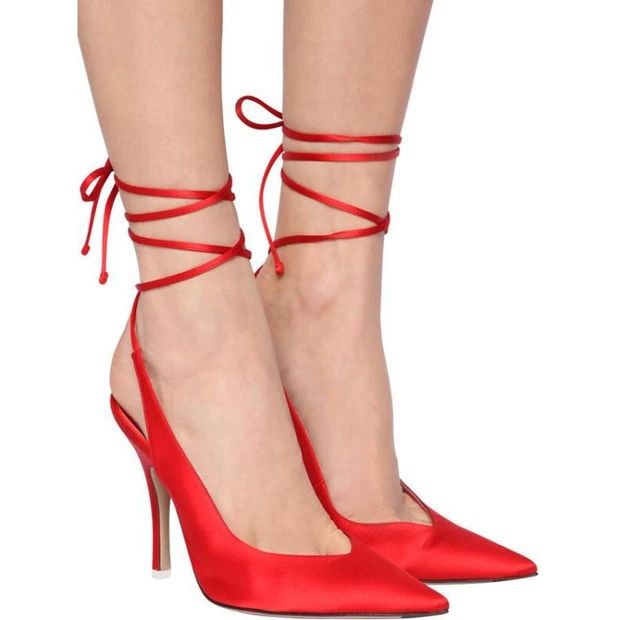 High-Heeled Shoes with Ankle Straps