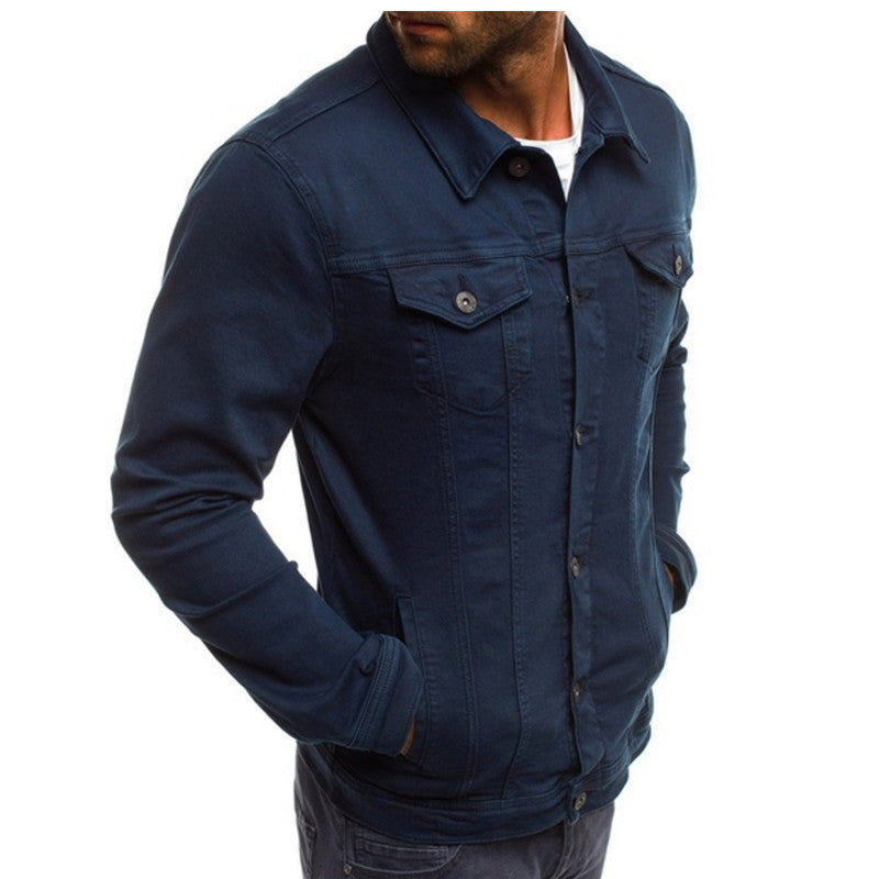 Classic Denim Jacket with Double Pockets