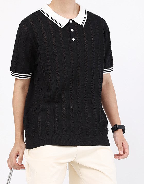 Retro Striped Polo, American Fabric Composition