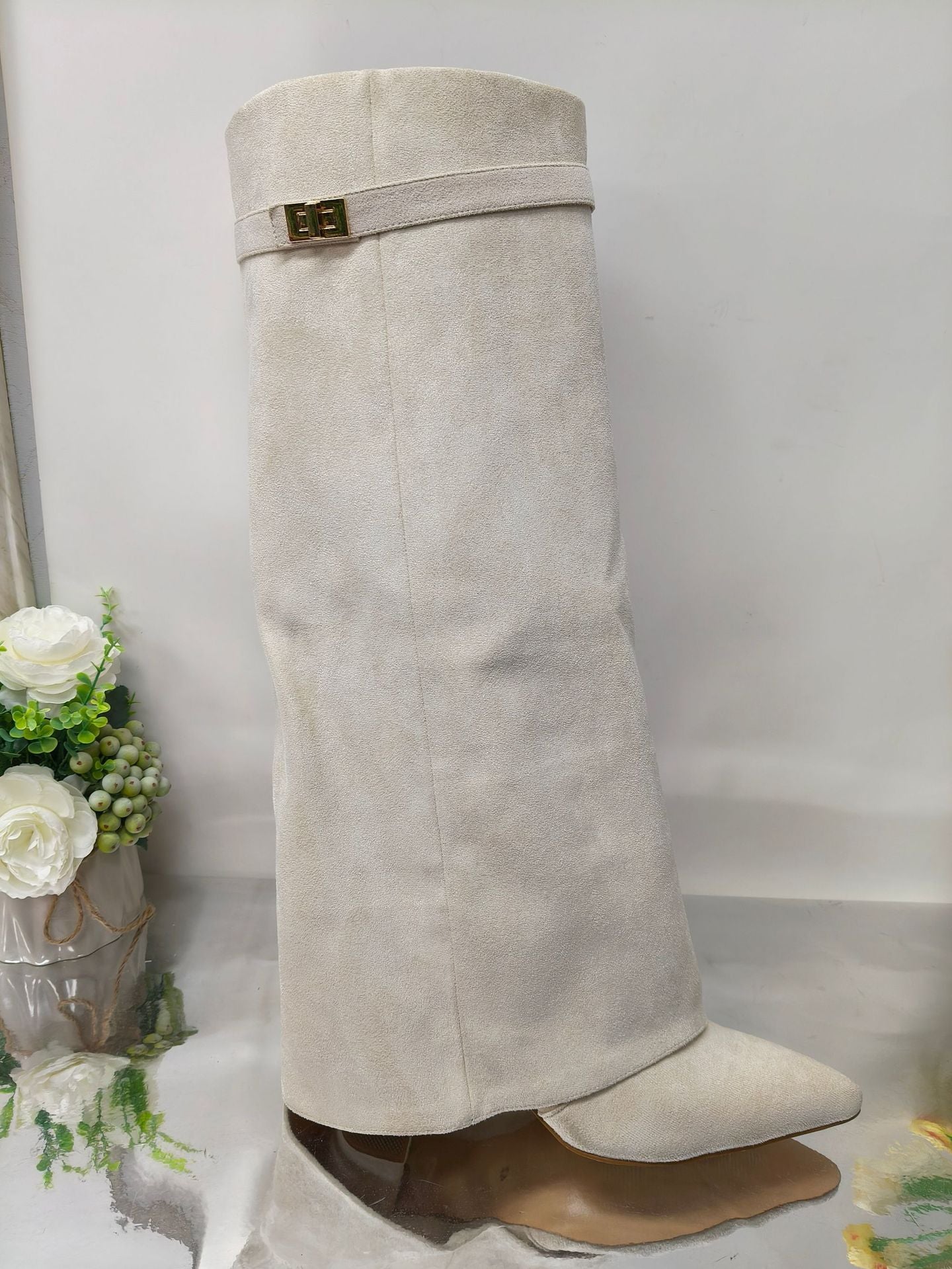 The Effortless Slouch Boot – Tall Silhouette and Refined Strap
