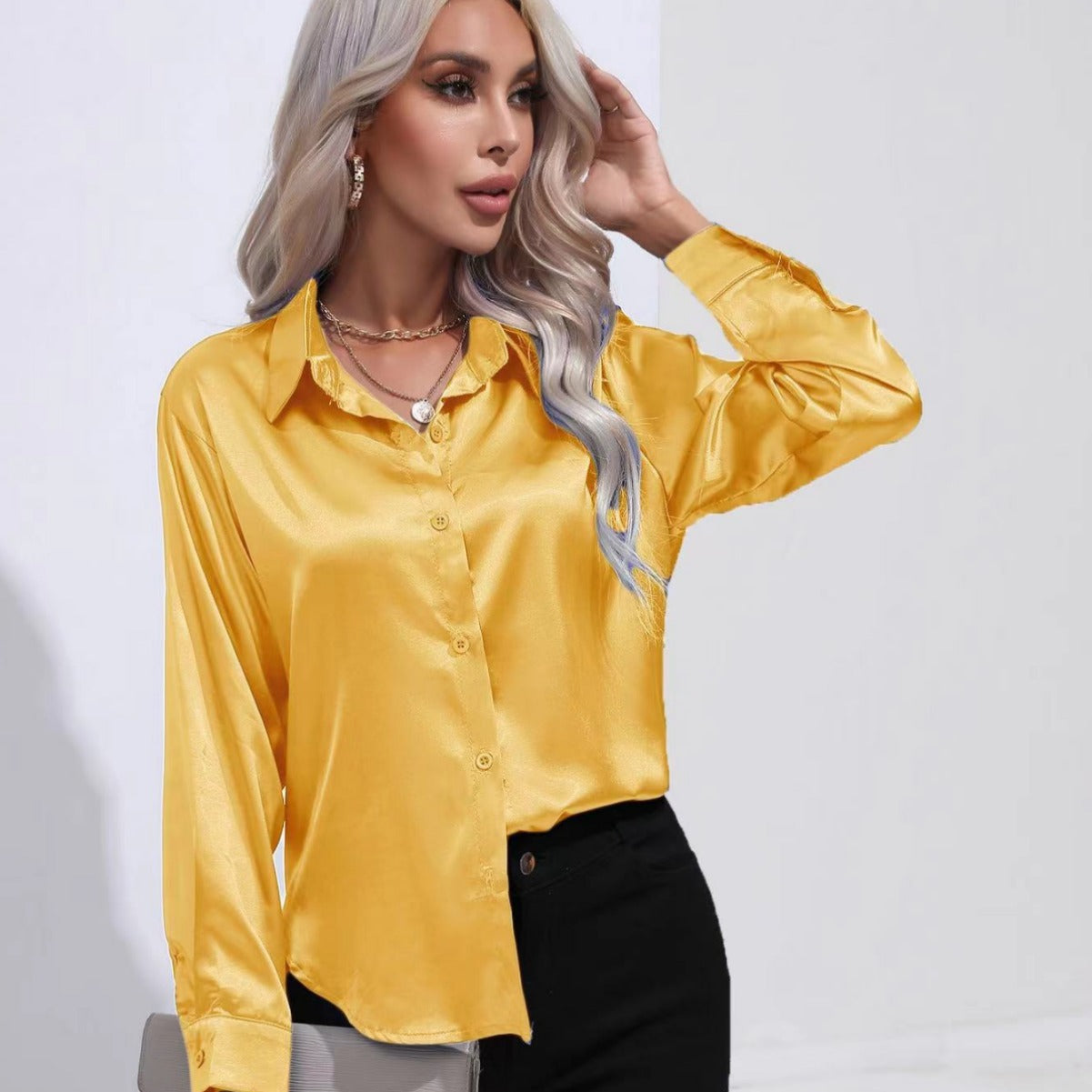 Women’s Shiny Metallic Shirt