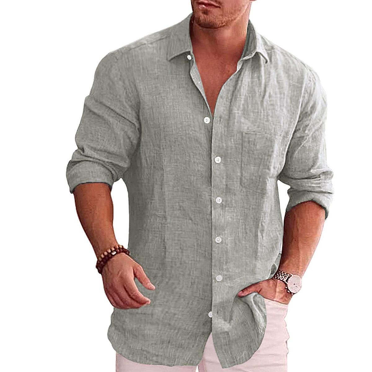 Men’s Solid Color Shirt