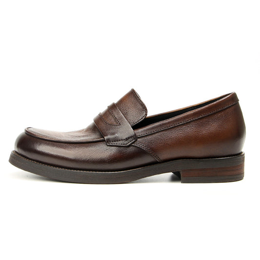 Leather Loafers with Low Heel
