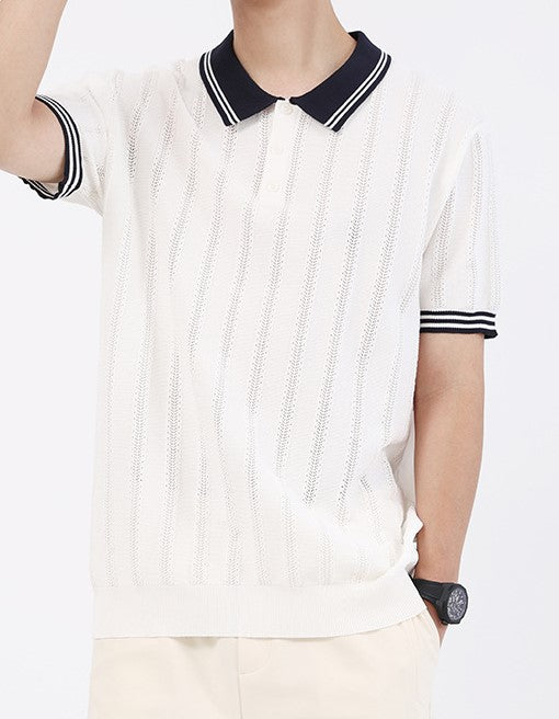 Retro Striped Polo, American Fabric Composition