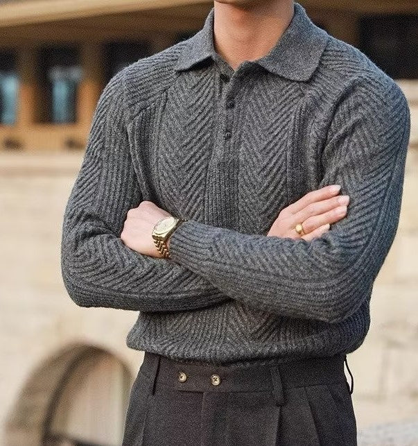 Men’s Sophisticated Knitted Polo