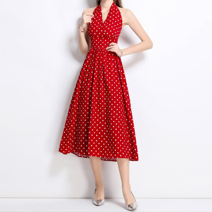 Polka Dot Vintage Dress – Retro Elegance