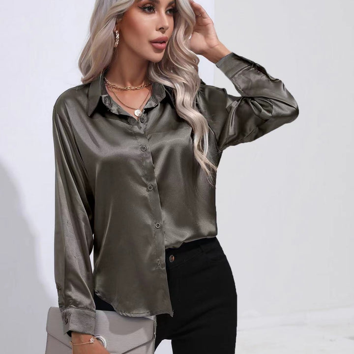 Blusa Metallica Lucida da Donna