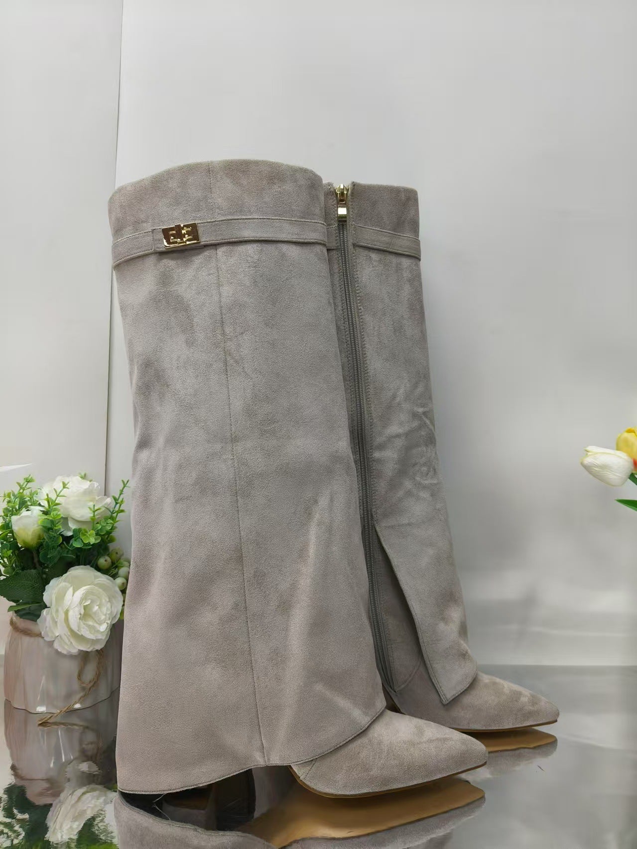 The Effortless Slouch Boot – Tall Silhouette and Refined Strap