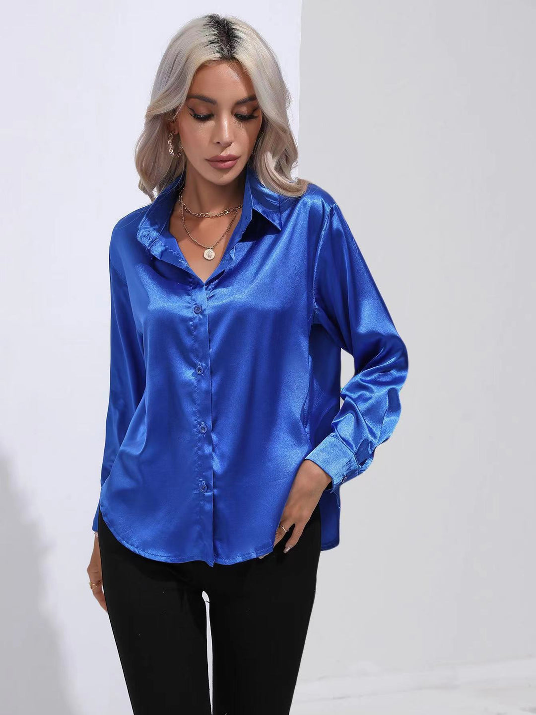 Blusa Metallica Lucida da Donna