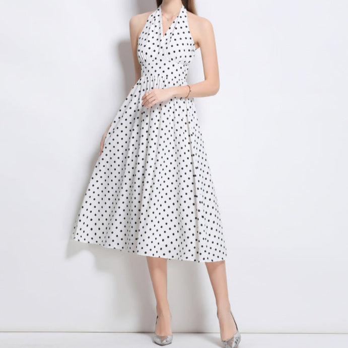 Polka Dot Vintage Dress – Retro Elegance