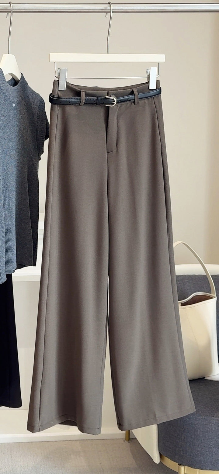 Classici pantaloni a vita alta a gamba larga