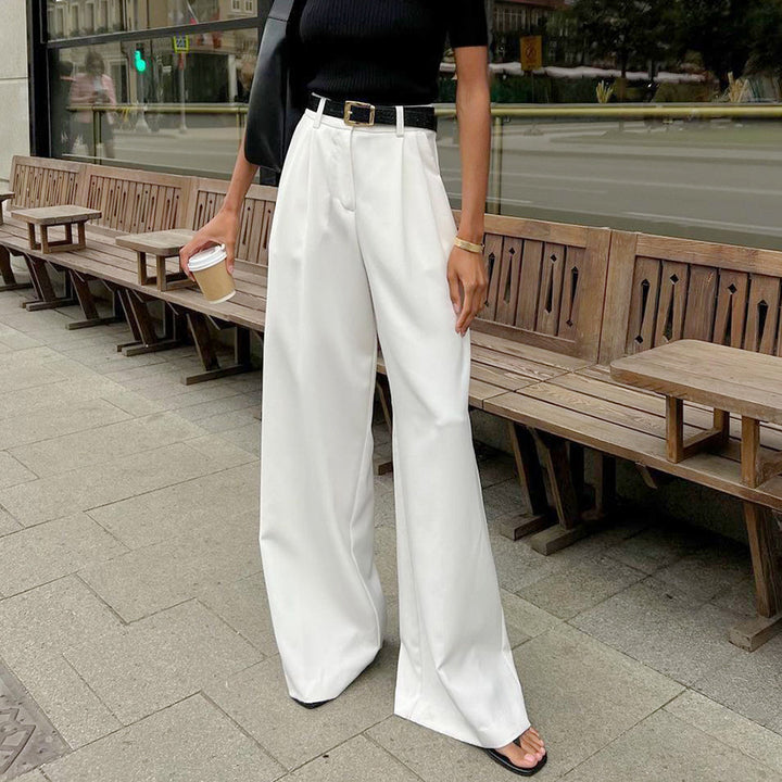 Pantaloni Palazzo Bianchi a Vita Alta